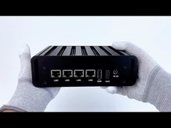 اینتل N100 4 LAN دو COM صنعتی مینی کامپیوتر بدون فن با WIFI DDR4 16G رم ویندوز لینوکس