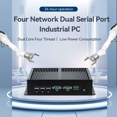 خرید پردازنده Intel Core I7-6500U با چهار پورت LAN و دو پورت COM مینی کامپیوتر صنعتی تولید آنلاین