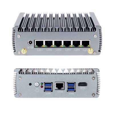خرید کامپیوتر کوچک اینتل سلرون J6412 با شش پورت LAN، یک پورت COM و 4 پورت USB تولید آنلاین