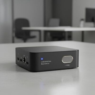 خرید مینی پی سی 32 گیگابایت 64 گیگابایت رام با بلوتوث 4.0 و 1 پورت USB C برای اتصال بدون درز تولید آنلاین