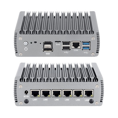 خرید مینی کامپیوتر فایروال پردازنده Intel N100 با 6 LAN 1 HD-MI 1 DP تولید آنلاین
