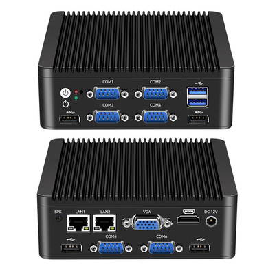 خرید اینتل N5000 J4125 4 هسته مینی کامپیوتر با دو LAN 6 COM و DDR4 تا 8G تولید آنلاین