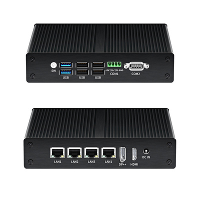 خرید مینی کامپیوتر صنعتی بدون فن لینوکس اینتل N100 DDR4 16G رم 4LAN دو COM تولید آنلاین