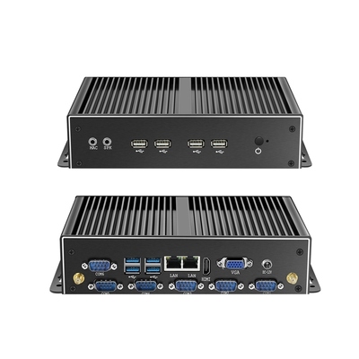 خرید مینی کامپیوتر صنعتی بدون فن HLY با پردازنده Intel Core i5 4200U، دو پورت Gigabit Ethernet و پورت RS232 تولید آنلاین
