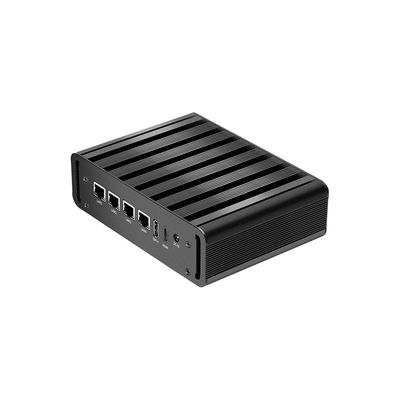 اینتل N100 4 LAN دو COM صنعتی مینی کامپیوتر بدون فن با WIFI DDR4 16G رم ویندوز لینوکس