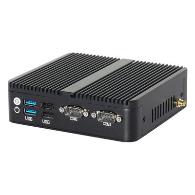 J6412 N100 پردازنده Mini Fanless PC DDR4 دوگانه LAN دوگانه COM RS232 سه صفحه نمایش
