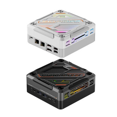AMD Ryzen R7 7840HS مینی پی سی دوگانه LAN DDR5 64GB گیمینگ مینی پی سی با نور