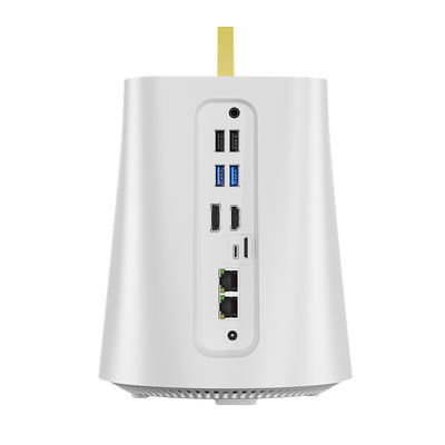 چهار روتر نرم افزاری RJ45 2.5G LAN DDR4 32G NAS Intel و AMD Firewall Mini PC