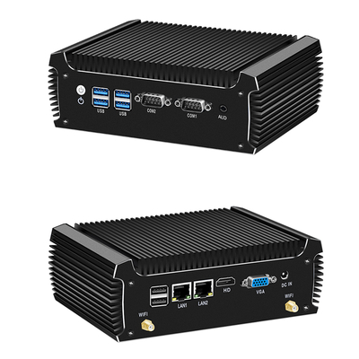 مینی کامپیوتر صنعتی بدون فن اینتل Core i3 7100U با 16 گیگابایت رم و 2 پورت LAN و 2 پورت COM