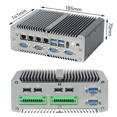 پردازنده اینتل کور I7-10510U با چهار LAN و شش COMs صنعتی مینی PC