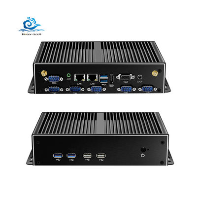 Industrial Mini PC with 6 RS232 Ports Low Power 12V and 6 USB Ports Fanless Design for Embedded Applications