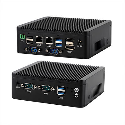 مینی کامپیوتر صنعتی با پردازنده Intel AlderLake N100 دو پورت LAN 4 پورت سریال 1 HD-MI 6 پورت USB کامپیوتر بدون فن DDR4